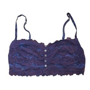 Tia Lyn Purple Lace Bralette Buttons Whimsigoth Feminine Coquette -‎ Size Small